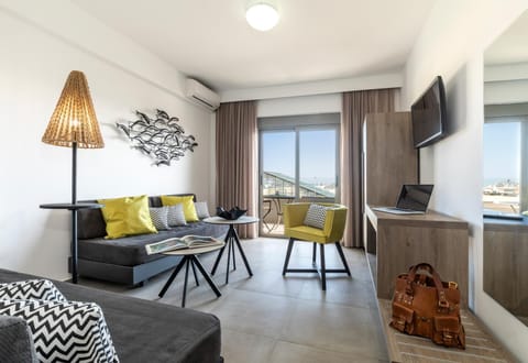 Living room, Seating area, City view