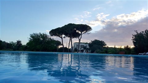 Pool view, Swimming pool, Sunset