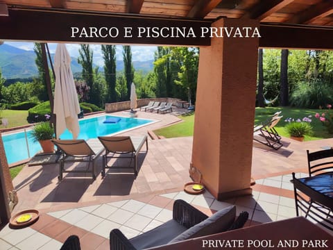 Patio, Day, Natural landscape, Pool view, Swimming pool, sunbed