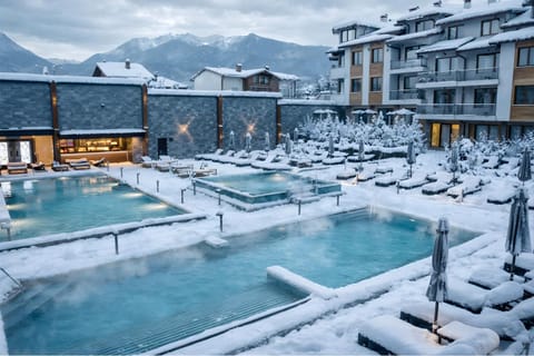 Natural landscape, Winter, Spa and wellness centre/facilities, Mountain view, Pool view, Swimming pool