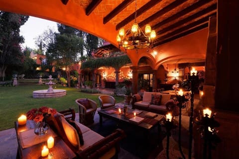 Patio, Night, Garden, Balcony/Terrace, Living room, Seating area, Garden view
