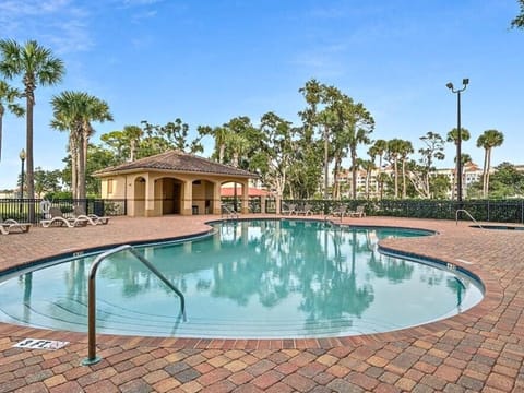 Patio, Garden, Seating area, Swimming pool