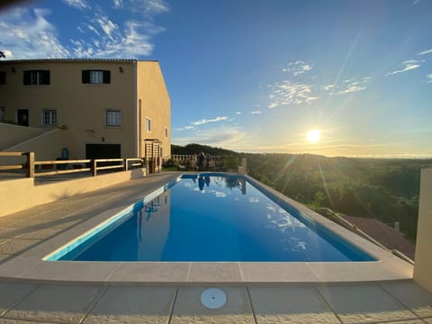 Natural landscape, Pool view, Swimming pool, Sunset