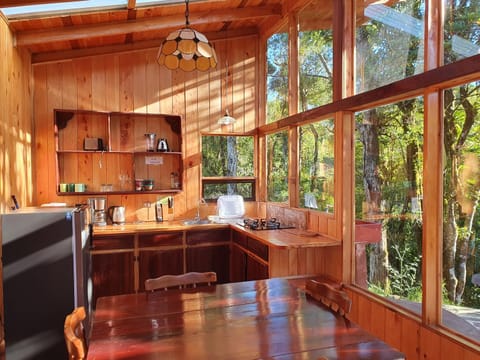 Natural landscape, Kitchen or kitchenette, Dining area, Garden view