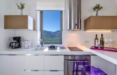 Kitchen or kitchenette, Mountain view, oven, stove, kitchen