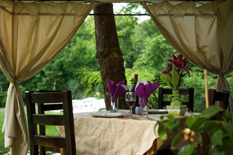 Patio, Summer, Garden, River view