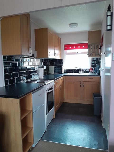 Kitchen or kitchenette, oven