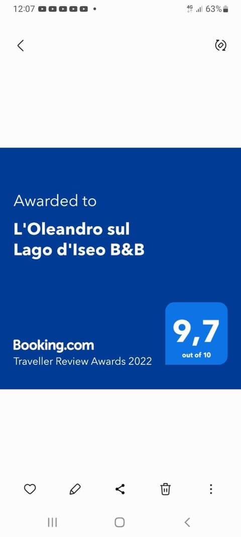L'Oleandro sul Lago d'Iseo B&B Bed and Breakfast in Province of Brescia