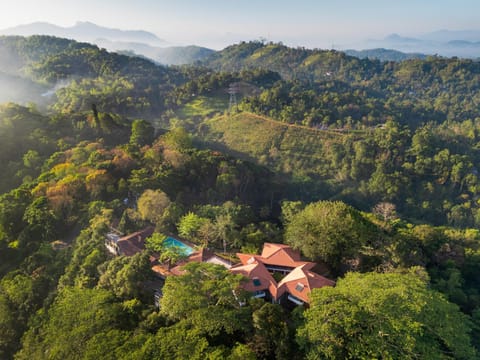 Property building, Natural landscape, Bird's eye view, Mountain view