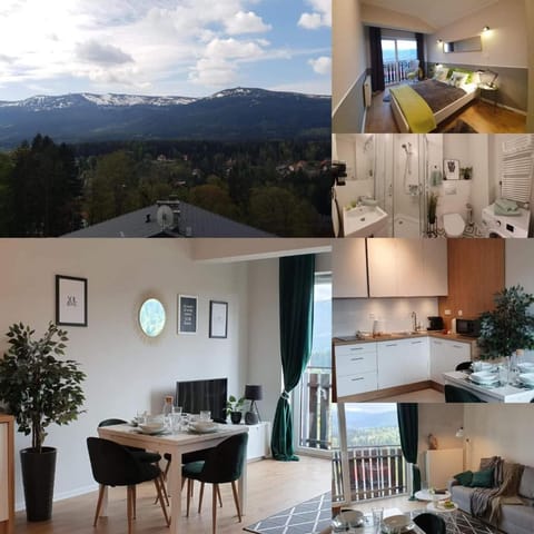 Bed, Dining area, Bedroom, Mountain view