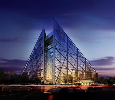 Facade/entrance, Bird's eye view