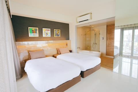 Bed, Bedroom, air conditioner