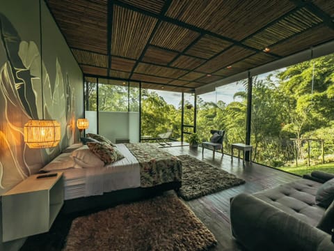 Bed, Photo of the whole room, Bedroom, Garden view