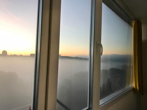 Bird's eye view, City view, City view, Sunrise