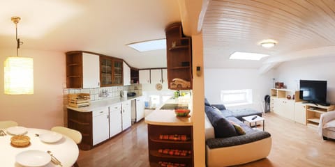 Kitchen or kitchenette, Living room, Dining area