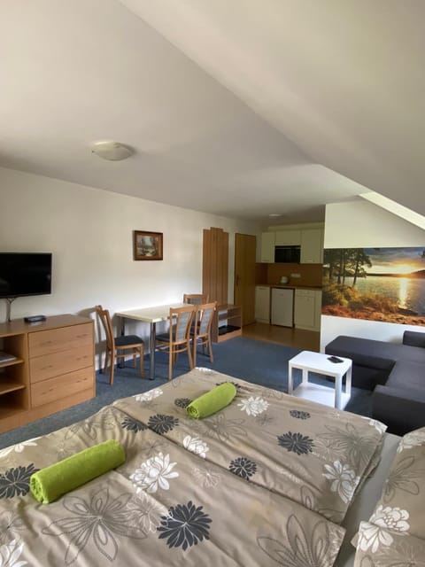 Bed, Kitchen or kitchenette, Living room, Bedroom