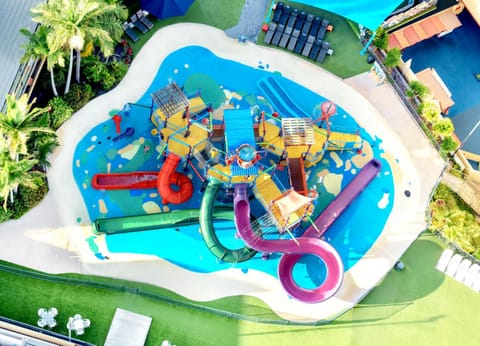 Bird's eye view, Children play ground, Aqua park, Aqua park, Pool view, children