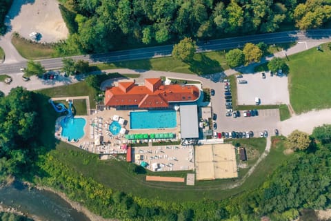 Property building, Day, Bird's eye view, Swimming pool
