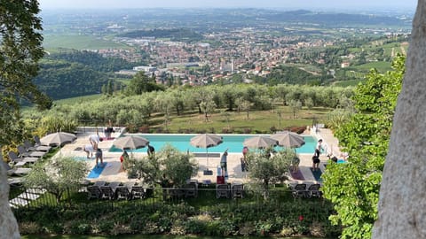 Property building, Natural landscape, Pool view, Swimming pool, sunbed
