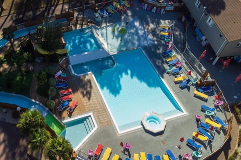 People, Bird's eye view, Aqua park, Aqua park, Swimming pool, sunbed