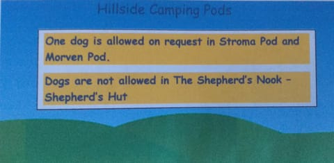 Hillside Camping Pods and Shepherd's Hut Campground/ 
RV Resort in Scotland