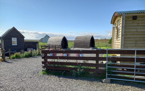 Hillside Camping Pods and Shepherd's Hut Campground/ 
RV Resort in Scotland