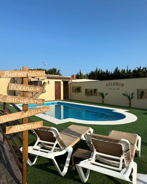 Pool view, Swimming pool, sunbed