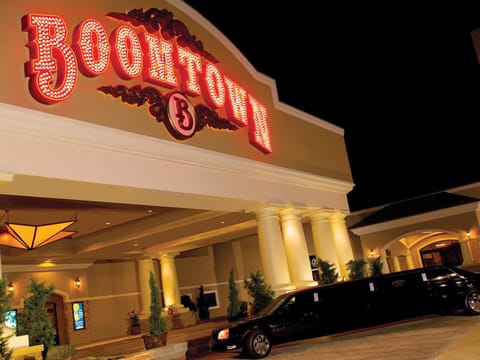 Property building, Facade/entrance, Night, Property logo or sign, Casino