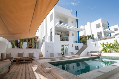 Patio, Seating area, Pool view, Swimming pool, sunbed