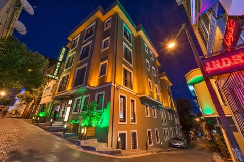 Property building, Night, Street view