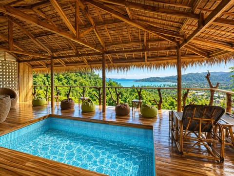 Day, Natural landscape, View (from property/room), Swimming pool, sunbed
