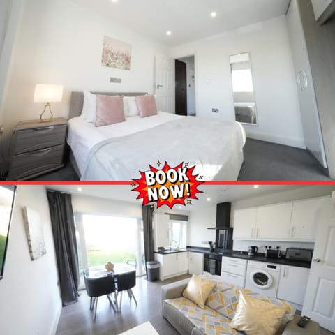 Bed, Kitchen or kitchenette, Photo of the whole room, Bedroom, Text overlay, oven, pet friendly, stove