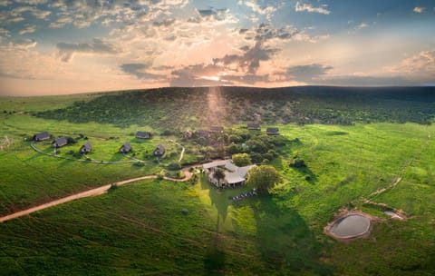 Nearby landmark, Natural landscape, Bird's eye view, Sunrise, Sunset