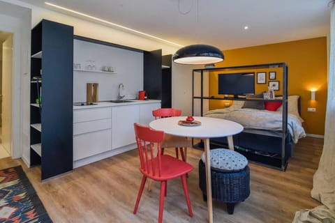 Kitchen or kitchenette, Living room, Dining area