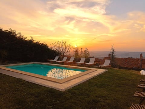Pool view, Sunset