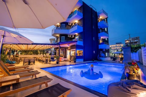 Property building, Pool view, Swimming pool