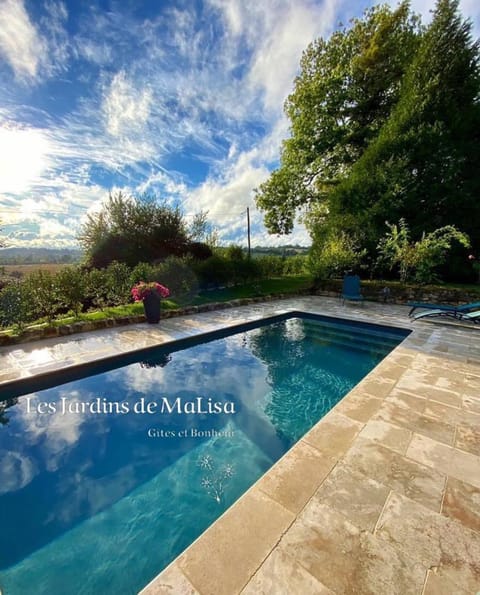 Day, Natural landscape, Garden, Garden view, Pool view, Swimming pool, sunbed