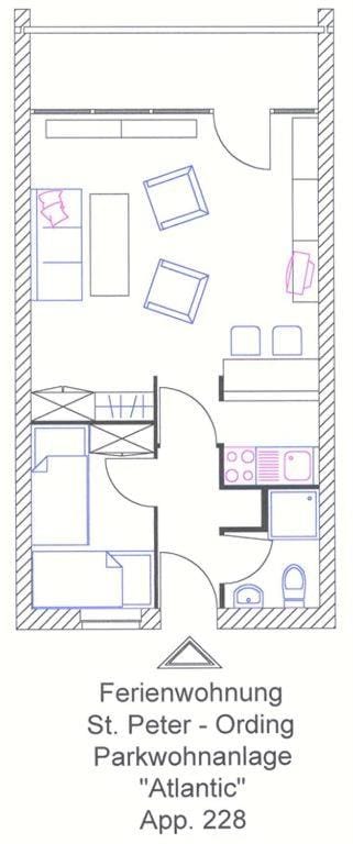 Parkwohnanlage Atlantic App. 228, Fam. Schläfke Apartment in Sankt Peter-Ording