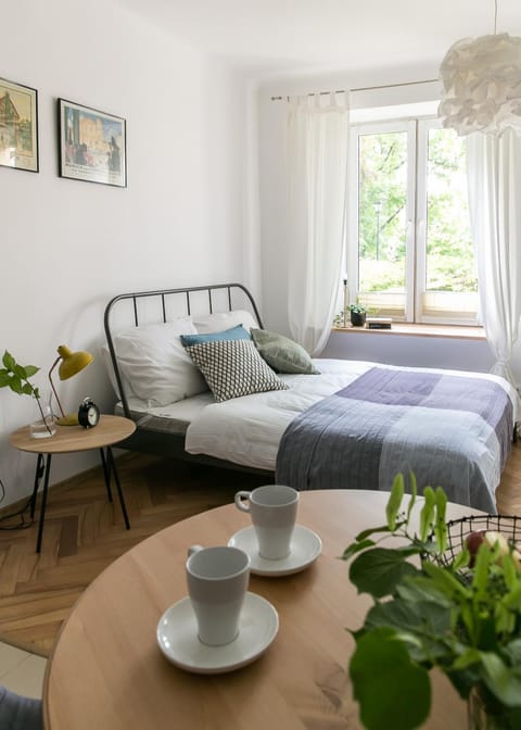 Bed, Living room, Photo of the whole room, Seating area, Bedroom