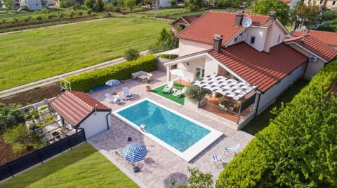 Patio, Bird's eye view, Swimming pool