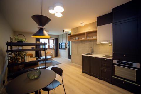 Kitchen or kitchenette, Living room, Dining area