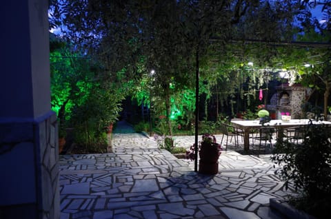 Patio, Night, Garden, Dining area, Garden view