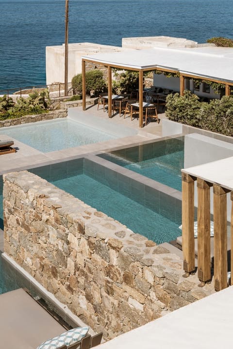 Day, Natural landscape, Pool view, Sea view, Swimming pool, sunbed