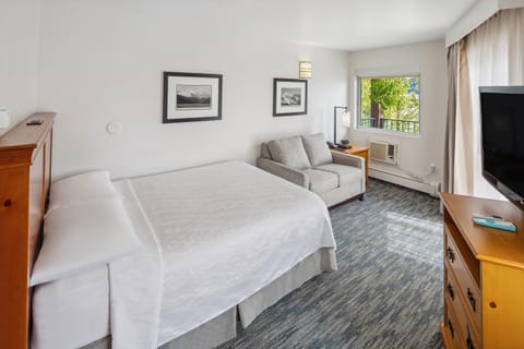 Bed, TV and multimedia, Seating area, Bedroom