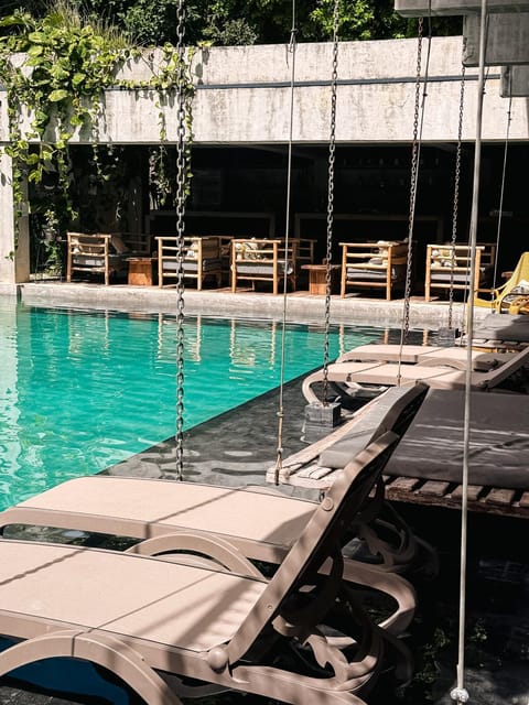 Pool view, Swimming pool, sunbed