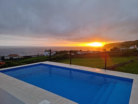 Pool view, Sea view, Swimming pool, Sunset