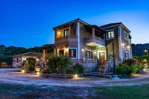Property building, Night, Garden, Garden view