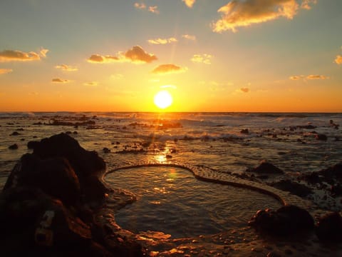 Natural landscape, Sea view, Sunset