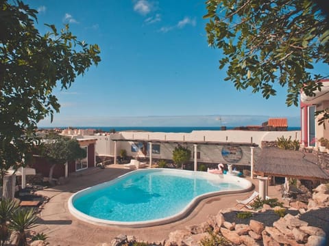 Property building, Patio, Patio, Garden, Balcony/Terrace, Garden view, Pool view, Sea view, Swimming pool