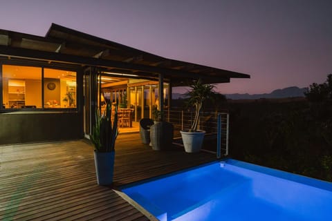 Patio, Night, Swimming pool